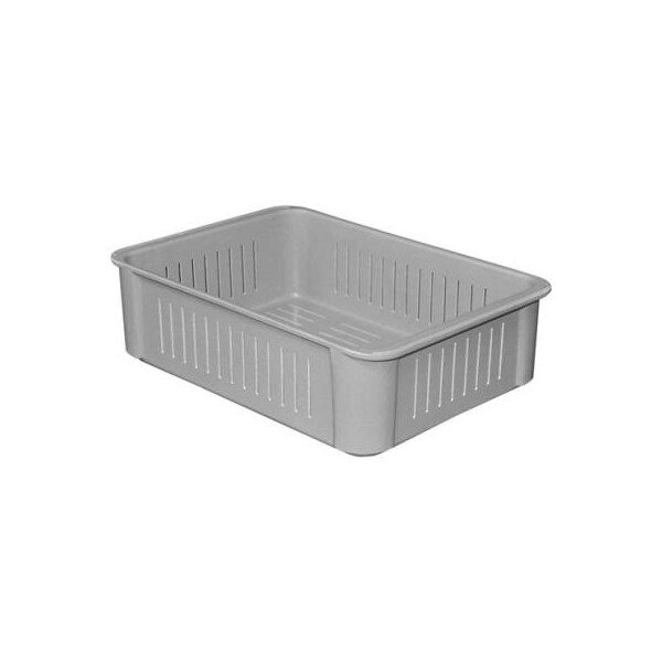 Mfg Tray Stackable Storage Wash Box, 16-1/2 in L x 11-3/8 in W x 4-5/8 in H, Gray, Fiberglass 8020485136 - main